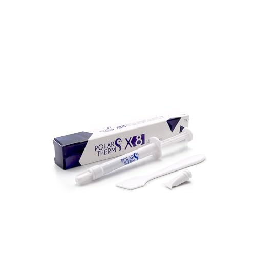 Image of Polartherm X-8 Thermal Paste for CPU & GPU, 2 Grams, with Application aid, high Thermal Conductivity, Long Durability, Safe Application, Non-Conductive