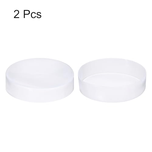 Image of uxcell 2pcs Rubber End Caps 200mm(7 7 /8 inch) ID Vinyl Round Tube Bolt Cap Cover Screw Thread Protectors Clear, 50mm Height