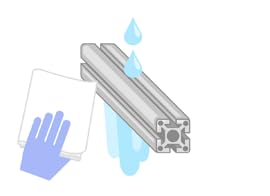 ミスミ MISUMI 【クリーン洗浄品】 アルミフレーム 8シリーズ 正方形 40&times;40mm 1列溝 4面溝 SK-NEFSB8-4