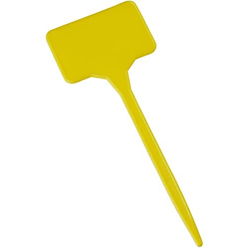 Xclou Plantas Carteles 15 Unidades - Hierbas letreros, Planta, Conector para Escribir - Hierbas Juego de Conectores para Interior y Exterior, Amarillo, 22 x 22 x 7.5 cm, 360157 Cover