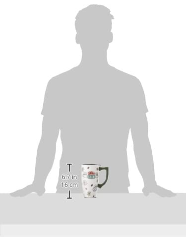 Image of Spoontiques - Ceramic Travel Mugs - Central Perk Cup - Hot or Cold Beverages - Gift for Coffee Lovers