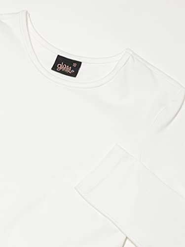 Blusa Manga Longa em Cotton Juvenil Gloss, Branco, 12