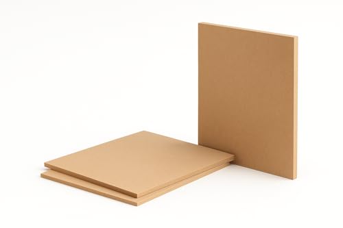 Tableros MDF con Corte a Medida – Paneles de Fibra de Madera DM 3/5/10 mm de grosor – Desde Piezas Pequeñas hasta Formatos Grandes para Carpintería, Decoración y Bricolaje (3mm, 50x40cm)