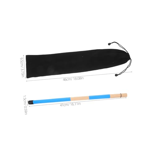 Baquetas profesionales de madera para jazz y folk, color azul cielo miniatura 2