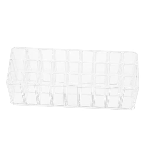 POPETPOP Organizer Per Rossetti Da Tavolo Portarossetti Trasparente Scomparti Scatola Di Stoccaggio Per Cosmetici e Utensili Per Unghie Design Compatto e Leggero