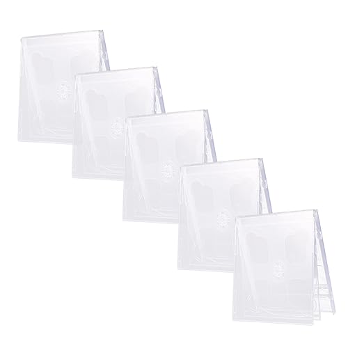 PRETYZOOM 5pcs Transparent CD Jewel Case Standard Dual CD Storage Holder DVD Package for Safe Transport and Artwork Display