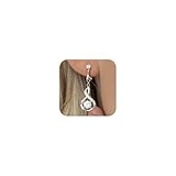 fersltily Clip On Earrings Sliver Dangle Earrings for Women Trendy Hanging Drop Earing Hypoallergenic Clip On Earring Birthday Gifts for Women Jewelry(Silver B)