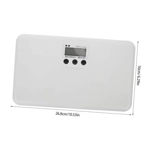 DECORNIJIA Elektronische Babywaage Digital mit Großem LCD Display Max Tragkraft Präzise Haustier und Neugeborenenwaage für Mutter Junge Mädchen Hund und Katze Schlankes Design Weiß