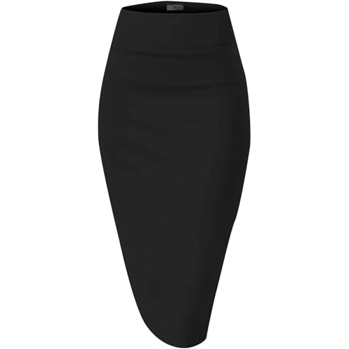 Women's Bodycon Pencil Skirt Business Casual Elegant Dressy Casual Knee Length High Waisted Midi Skirts2