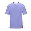 Gubsssl T Shirts for Men UK Adult Fashion Top Plain Shirts Classic T-Shirts Summer Short Sleeves Slim Fit Basic Tshirts Casual Tee Breathable Easy Care Clothing Workwear Wear Streetwear Purple XXL #4