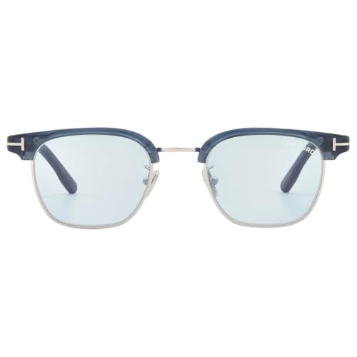 Tom Ford Green Square Men's Sunglasses FT1119-D 90A 47, Shiny Blue