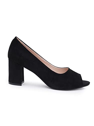 Image of SHERRIF Women's Peep Toe Block Heel Slip-On