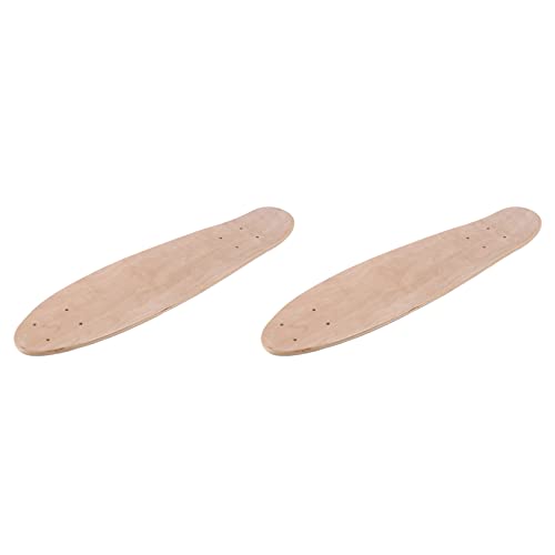 Mokamika 2 unidades 22 vacías monopatín tabla natural 55,5 x 15 cm arce plátano tobogán crucero patinaje individual rocker board DIY Decks