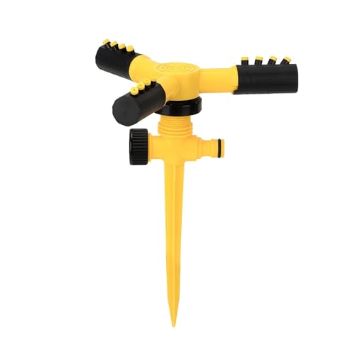 Triple Rotating Sprinkler Ground Spike Set-360° Rotating Nozzle, Wide Coverage Irrigation, ABS Plastic Material, Suitable for Garden Watering, Roof Cooling, Supports Series Connection