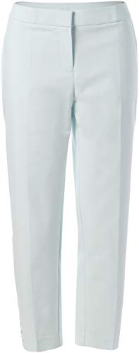 Rafaella Women's Curvy Fit Solid Capri with Hem Snaps, Skylight, 6 Petite