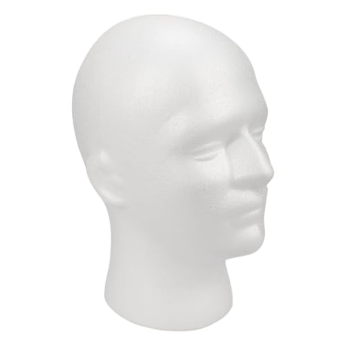 Cabeza de modelo de espuma, cabeza de maniquí de exhibición de peluca masculina, cabeza de maniquí de exhibición de peluca masculina, soporte de exhibición de cabeza de espuma, molde de exhibición de