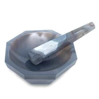 Cole-Parmer 6" Agate Mortar & Pestle Set, 250 mL