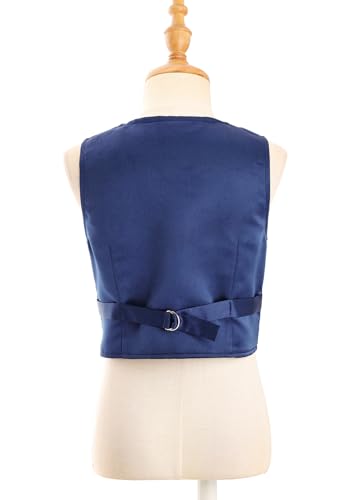 ACSUSS Kids Boys Wedding Party Formal Waistcoat Sleeveless V Neck Button Down Vest Jacket4
