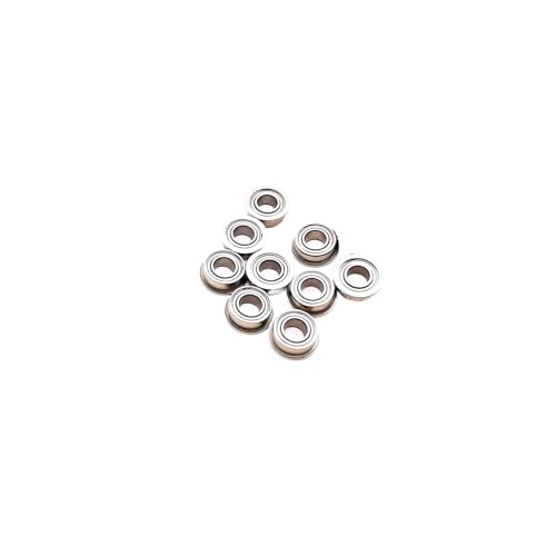 DINGGUANGHE 10pcs SMF105ZZ Miniature Flanged Ball Bearings 5x10x4mm 420 Stainless Steel Flange Bearing