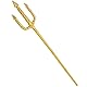 NIEEKRUN Gold Dreizack, 152CM Neptun Dreizack König King Goldener Dreizack Kostümzubehör, Abnehmbare Erwachsene Kostüm Zubehör, Zubehör für Kinder Karneval Mottoparty Cosplay