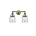 Innovations 208-AB-G52-LED 2 Light Vintage Dimmable LED Bathroom Fixture, Antique Brass