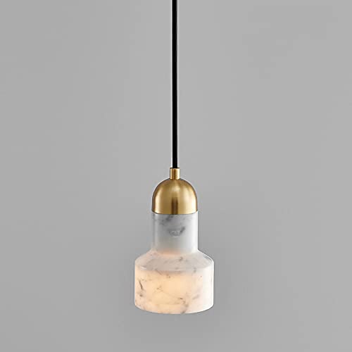 Lustre suspendu en marbre rétro pour éclairage d'îlot de cuisine et repas chaleureux