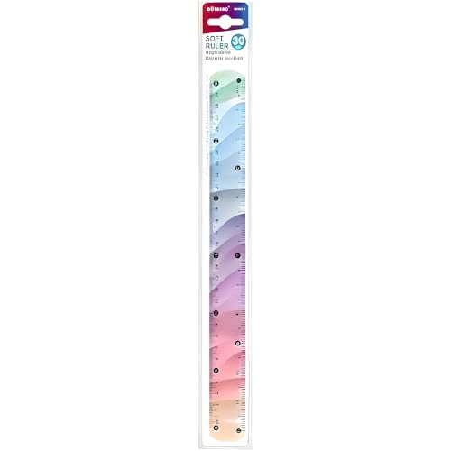 Fitto Soft Ruler 30 cm Multi Color Flexible Measuring Tool for School and Office Supplies
