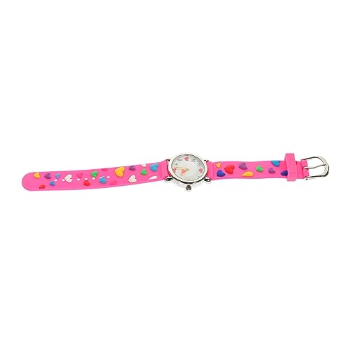 JEWEDECO 見る アナログ時計 スト ウォッチ 子供のデジタル時計 腕プレゼント 子供の キッズギフト の装飾 漫画の の飾り を見守る 装飾 ガラス ピンク