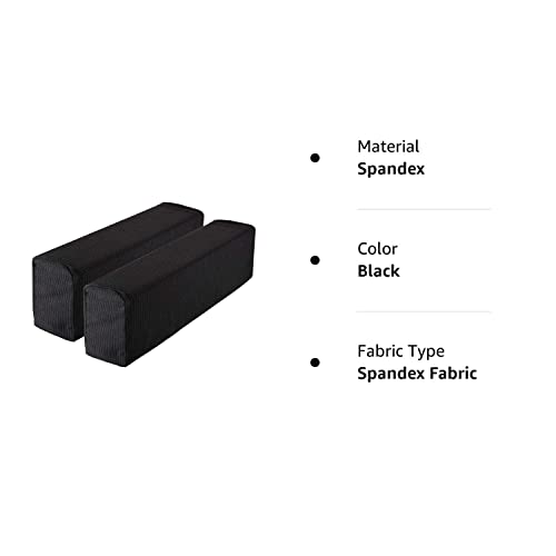 Cm Anti-Slip Sofa Armrest Slipcover Anti-Dust Armchair Stretch Cover For Sofa Recliner Armchair Couch Protector, One Pair (Black) #TOP6