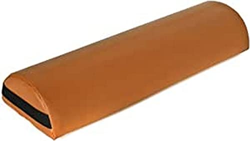 QUIRUMED Cojín Medio Cilindro, Largo, Medidas 55 x 18 cm, Color, Naranja, Relleno de Espuma, para Yoga, para Fitness, para Masaje