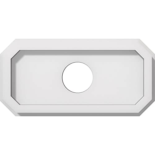 Ekena Millwork CMP10X5ED-02000 Emerald Architectural Grade PVC Contemporary Urethane Ceiling Medallions 10"W x 5"H x 2"ID x 3 1/2"C x 1"P