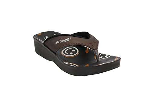 Image of AEROWALK Stylish Fashion Slipper for Women | Comfortable| Lightweight | Anti Skid | Casual Office Footwear (0895 BLACK)