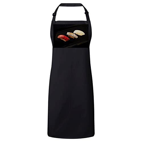 Tablier cuisine premium noir sushi anti taches pour cordon bleu