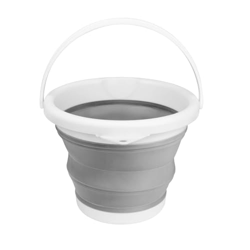 BIDFUL Cubetas Plegables para Agua, Cubeta de Plastico Plegable, Cubo de Limpieza de Silicona de 1.3 Galones Cubo para Fregona, Cubo de Baño Portátil, Cubo...