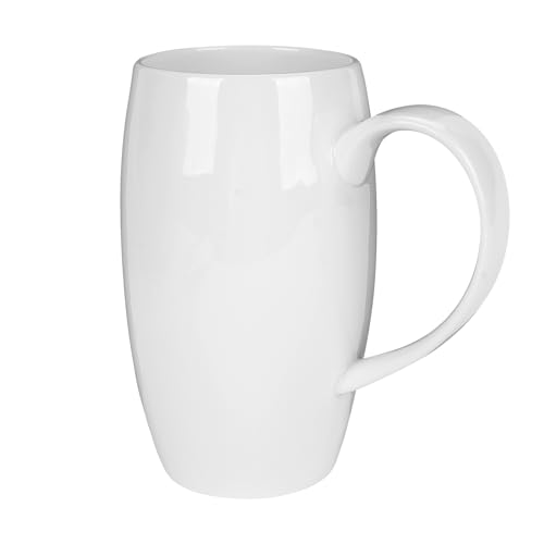 Linkidea 22oz Extra Large Fine Bone China Coffee Mug, Oversized Coffee Cups with Handles, Big Teacups for Office and Home, Microwave and Dishwasher Safe