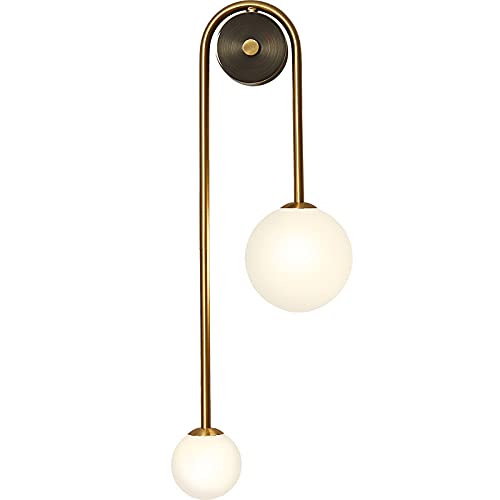 Apliques de Pared Modernos de latón con césped, lámpara de Noche para Dormitorio, Sala de Estar, Pasillo, escaleras, Fondo de TV, luz Decorativa