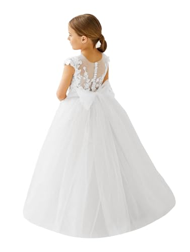 Flower Girls Dress for Wedding Long Tulle First Communion Dress with Embroidery Birthday Party Dress PY175