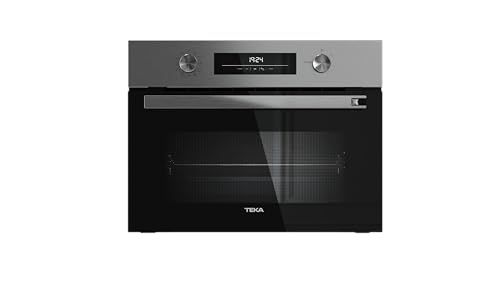 TEKA Horno Compacto Pirolítico Multifunción, 8 Funciones, Sistema ThermoSeal, Autolimpieza Dual, Guías Telescópicas Plus-Extension, Acero Inoxidable, Modelo NEO HSC 6350 P