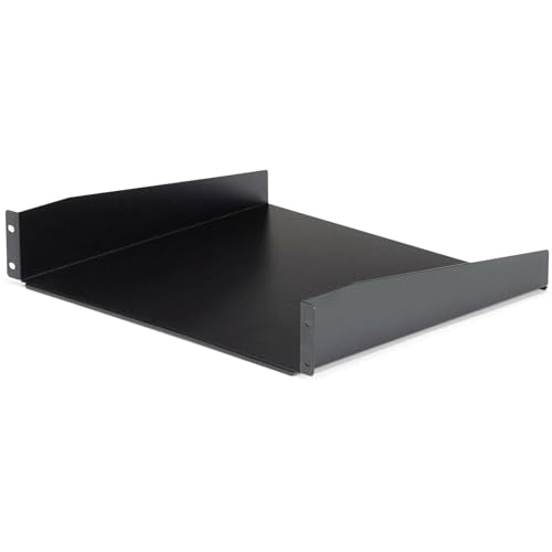 Étagère rack serveur 2U cantilever de 40,6cm supportant charge 20kg pour matériel noir