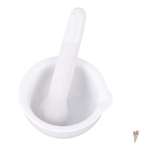 6ml Ceramic Porcelain Mortar and Pestle Mix Grind Bowl Set Kitchen and