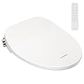 VIVOHOME Smart Heated Bidet Toilet Seat with Remote Control, Self-Cleaning Dual Nozzles for Rear and Front Cleansing, Adjustable Temperature Settings with Warm Air Dryer, Soft Close Lid, Nightlight