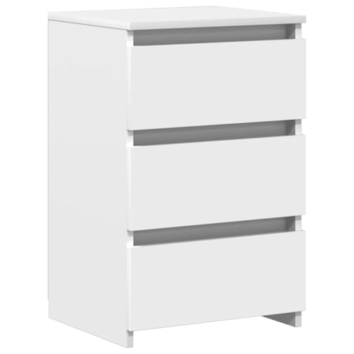 Lot de 2 tables de chevet blanches 3 tiroirs pour chambre et salon - 5