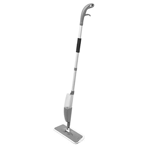 5five - Mocio con serbatoio da 300 ml, grigio - Manico con spruzzatore - Mocio in microfibra - Pulizia facile dei pavimenti - Manutenzione domestica