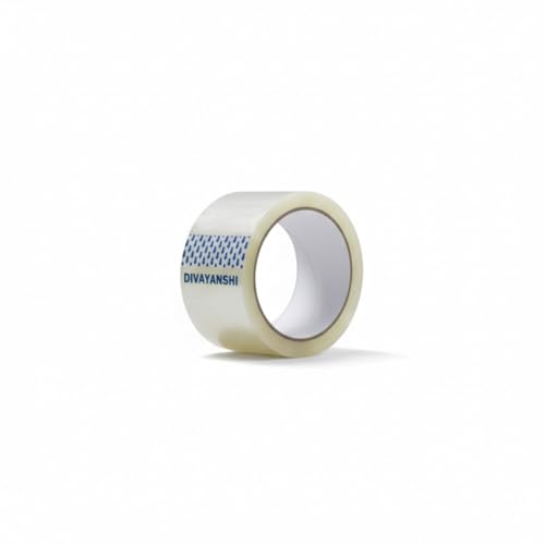 Image of DIVAYANSHI Clear BOPP Packaging Tape | Transparent Adhesive Tape | 48mm x 50 Meter | Pack of 1 | Carton Sealing & Packing