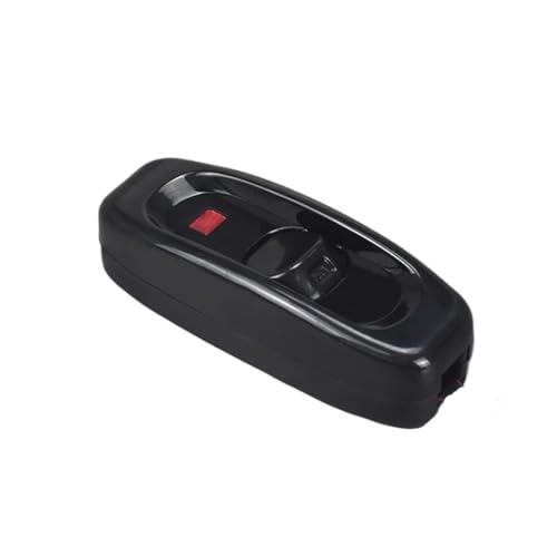 Interrupteur de chevet AC 240V 10A noir avec bouton lumineux filaire