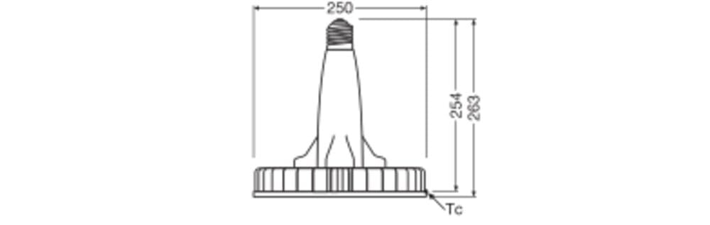 LEDVANCE HID LED Highbay Uni 21000 lm 150 W/4 K E40 Noir Highbay Light