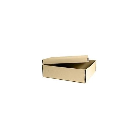Archival Methods Metal Edge Short Top Box 12.5x15x4.25", Tan Cover