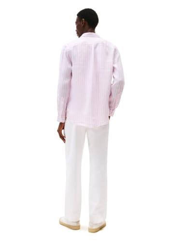 Image of Tommy Hilfiger Men's Long Sleeve Casual Linen Button Down Shirts in Regular Fit