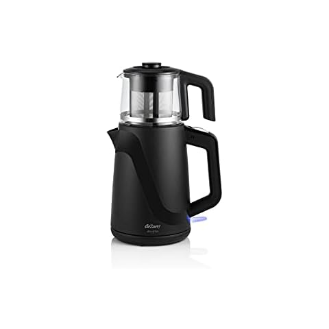 ARZUM Jollietea Tea Maker 1650 W, 2 Litre Capacity Kettle, 1 Litre Capacity Glass Teapot, Keep Warm Function, Boil Dry Protection with Auto Shut Off Cover