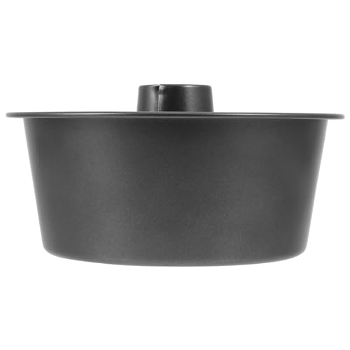 Kichvoe Round Carbon Steel Angel Food Cake Pan, Black, 12-Inch